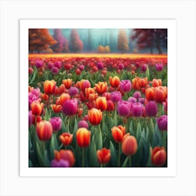 Tulip Field Art Print