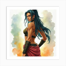 Mortal Kombat Ninja Fighter Concept Art (480) Art Print