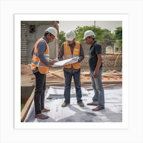 Construction Workers Art Print