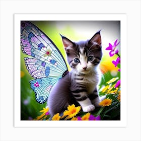 Fairy Kitten Art Print