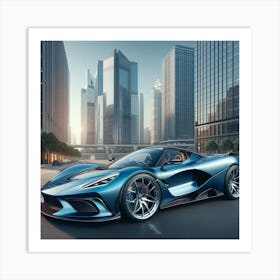 Mclaren Gt1 blue Art Print