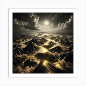 Landscape With Mountains 4 Art Print