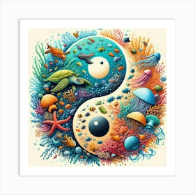 Yin Yang 2 Art Print