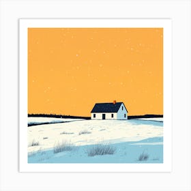 House In The Snow 1 Art Print