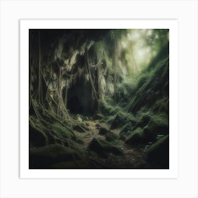 Cave In The Forest Art Print