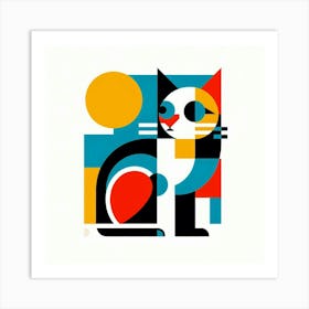 Abstract Cat 2 Art Print