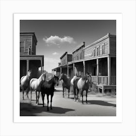 Horses In The West 1 Art Print