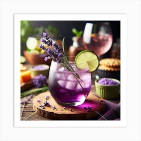 Lavender Drink 2 Art Print