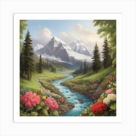 Mountain Stream 1 Art Print