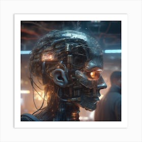 Terminator Head Art Print