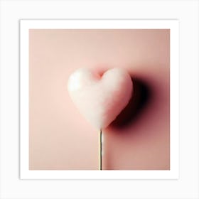 Heart Shaped Cotton Candy 1 Art Print