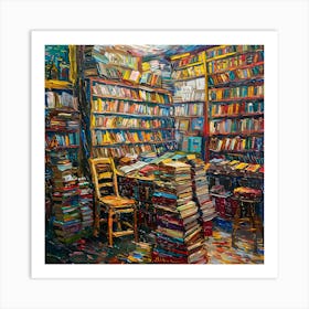 Van Gogh Style: The Old Bookshop Series 1 Art Print