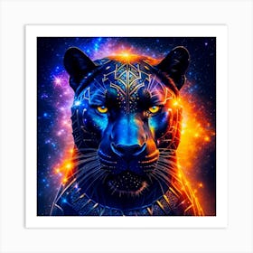 Black Panther Power Animal Art Print