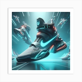 Futuristic Sneakers Art Print