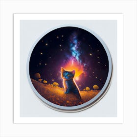 Cat Colored Sky (130) Art Print