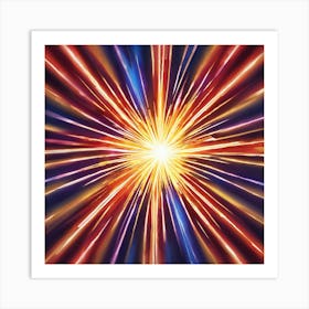 Explosion Burst Background Art Print