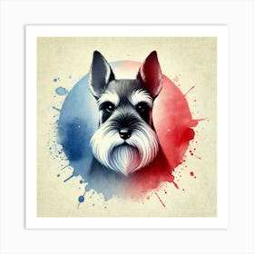 Watercolor Miniature Schnauzer 1 Art Print