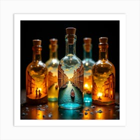 Venice In Bottles 1 Art Print