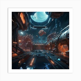 Alien Spaceport Art Print