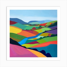 Colourful Abstract Yorkshire Dales National Park England 1 Art Print