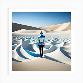 Man In The Desert 145 Art Print