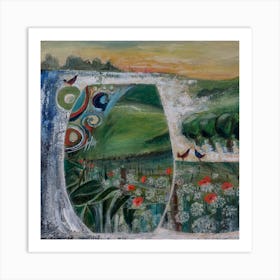 Nature Wall Art for Dinning Room, Poppies Art Print