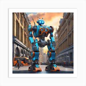 Robot In The City 41 Art Print