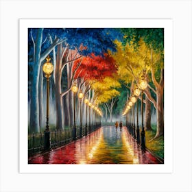 After The Rain Vibrant Park Stroll (1) Art Print