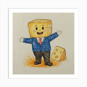 Cheese Man 3 Art Print