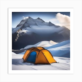 MOUNTAIN CLIMBERS TENT Art Print