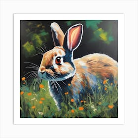 Rabbit In The Meadow 1 Art Print