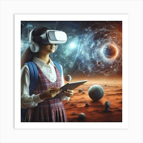 Vr Glasses And Tablet Art Print