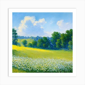 spring field Monet Art Print