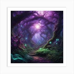 Mysterious forest Art Print