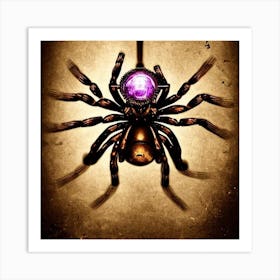 Spider With Amethyst Art Print