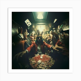 Rabbit Casino Art Print