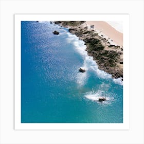 Aerial View Of A Beach Art Print