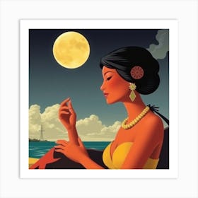 Hawaiian Woman Art Print