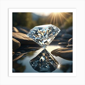 Diamond shimmering light Art Print