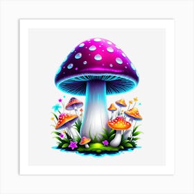 Psychedelic Mushroom Art Print