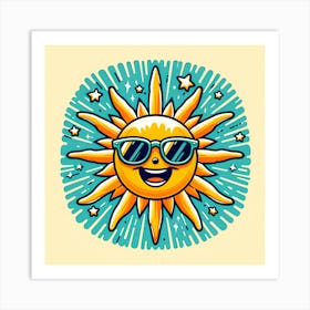 Sun With Sunglasses 5 Art Print