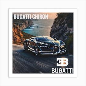 Bugatti Chiron all black edition Art Print