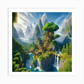 Minecraft Village 1 Art Print