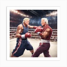 Boxing Match Art Print