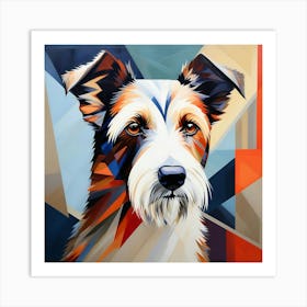 Abstract modernist Terrier dog 1 Art Print