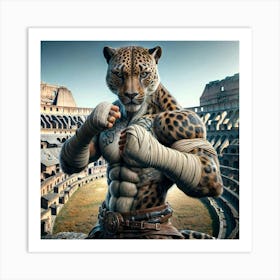 Leopard In Rome Art Print