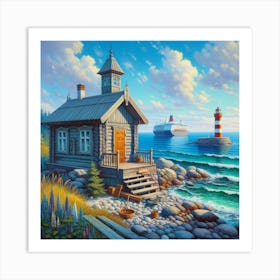 House By The Sea Art Print