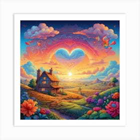 Heart In The Sky Art Print