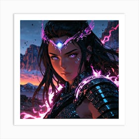 Default A Gracefully Fierce Anime Warrior Princess Her Intrica 2 Art Print