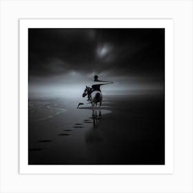 Horse On The Beach Art Print